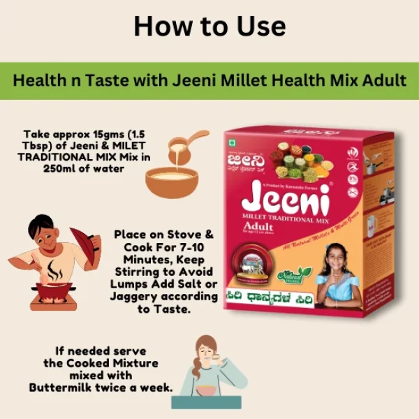 Jeeni Millet Traditional Mix Adult – 900 Gm